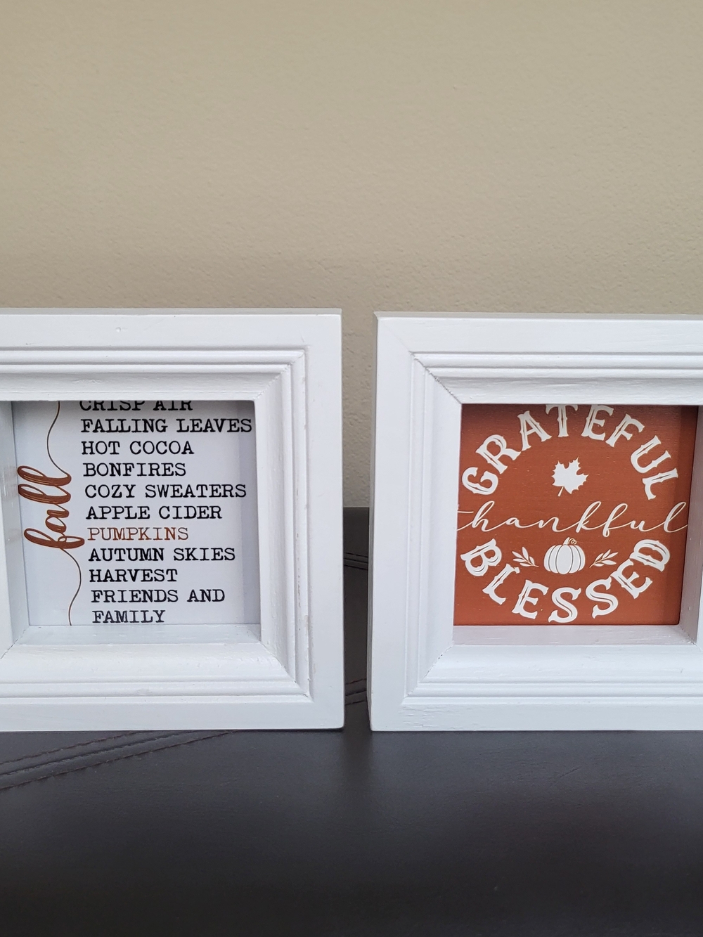 Set of 2 - Wooden Fall Table Signs